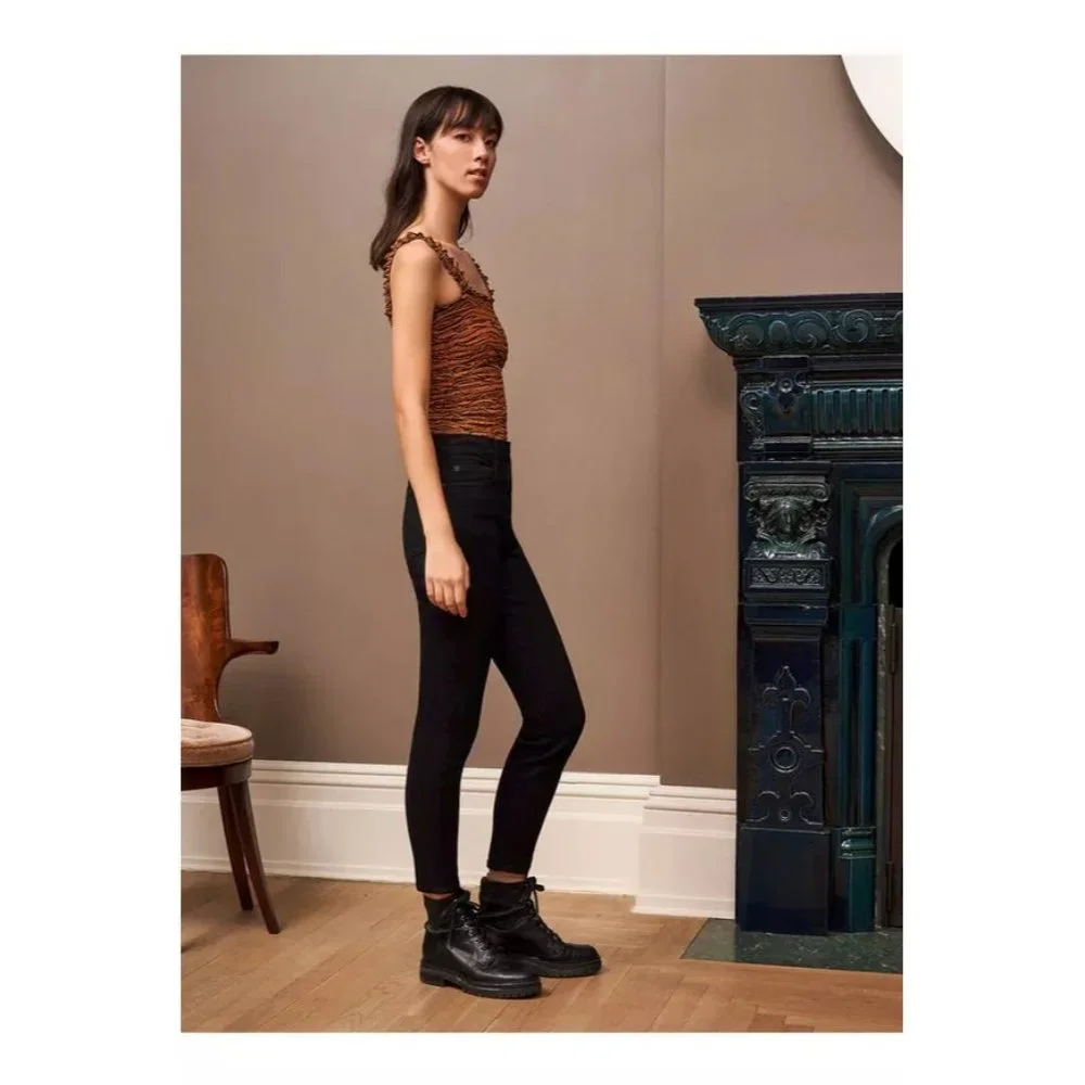 La Ligne Vera Cognac Tiger Smocked Tank Top - Picture 2 of 11